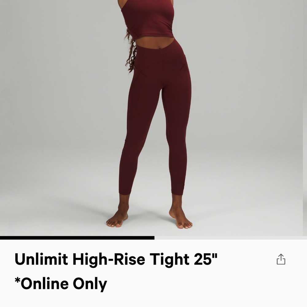 Lululemon Black Unlimit High Rise 25” Legging